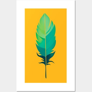 Colorful nature feather Posters and Art